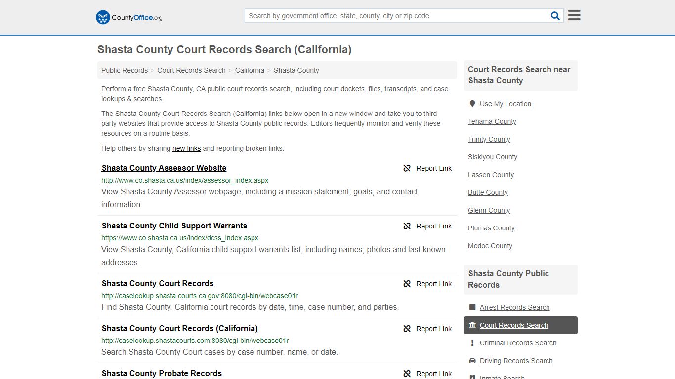 Court Records Search - Shasta County, CA (Adoptions ...